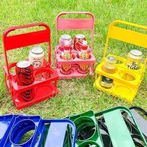 캐리어 음료수가방 피크닉 야구장 캠핑 컵홀더 컵캐리어 다회용 폴딩 커피캐리어