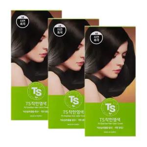 TS 더착한 염색약 120g 3호 자연흑색 3개