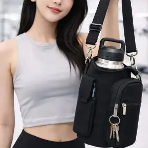 TLB 마그넷 헬스장 자석 물통가방 파우치 휴대폰포켓 대용량병치 장백 캠핑 크로스백