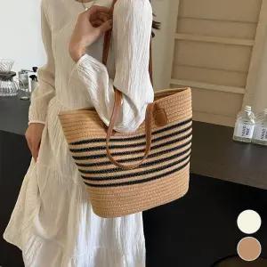 [프로셀러] 여름 여성가방 밀짚가방 대용량 왕골백 로프 숄더백