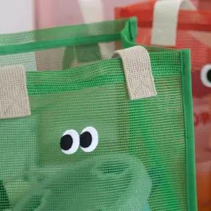 [라일리] Rly 메쉬 330MM KIDS EYE 비치백 여행가방 목욕가방 그린