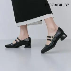 [PICCADILLY]  160109 메리제인 펌프스_에나멜 블랙(3.5cm)