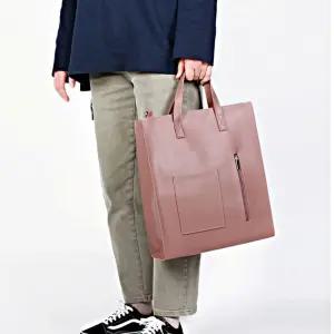 앞포켓 숄더 토트백 스퀘어백 캐주얼 데일리 서류가방 여성 크로스백 휴대 폰케이스 에코백