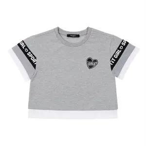 [티파니](강남점)그레이소매레터링 TS(T52KBT060)