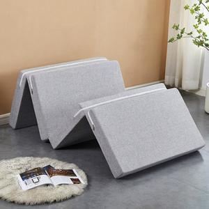 4단 접이식 매트리스 패브릭 국산 실내용 오렌지