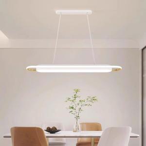 6인용식탁등 라인 인테리어 대형 펜던트 80W 120x12x5CM 흰색 LED