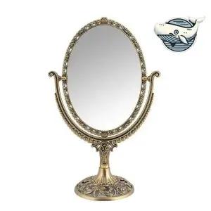 빈티지 오벌 탁상 거울 뷰티 미용 인테리어