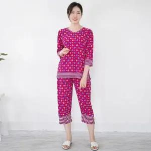 [하프클럽/모슬린]엄마옷 7부 상하세트 홈웨어 MQG126801 마담 미시 중년여성