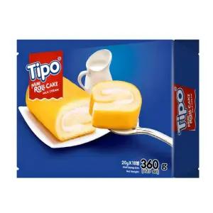 티포 미니 우유맛 크림 롤케이크 360g (18입) / 과자 간식 미니케이크