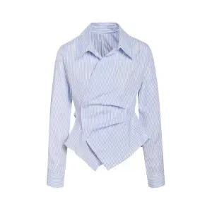 [롯데백화점]제이제이지고트 스트라이프 셔링 랩 블라우스 GS4N0BL501
