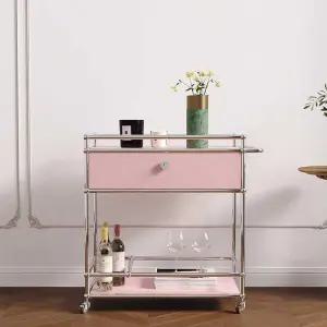 서빙 카트 선반 사이드테이블 이동식 미용웨건 핸드카