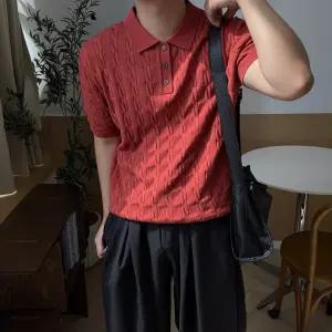 [프리오]꽈배기 머슬핏 워셔블 반팔니트 5Color