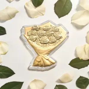 0.3g 꽃다발 골드바