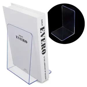 (2P) L형 투명 북엔드 간이 책꽂이 북엔드 책지지대/도서관/칸막이/투명/인테리어/대형/북앤드/가정용