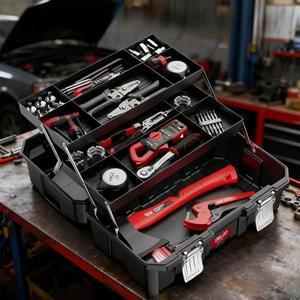 도구 상자 다기능 접이식 휴대용 보관 케이스 하드웨어 아트 박스 전기 기술자 다층 정리함