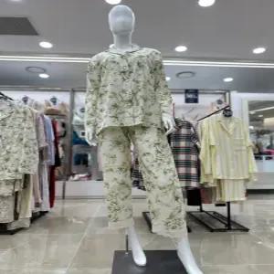 바바라 화사한 크림컬러 아사면 플라워나염 여성파자마 AWP4619B (스타필드 코엑스)