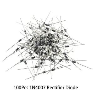 정류다이오드 100개 1N4007 정류 다이오드 1A 1000V DO-41 축형 전자 실리콘 쇼트키