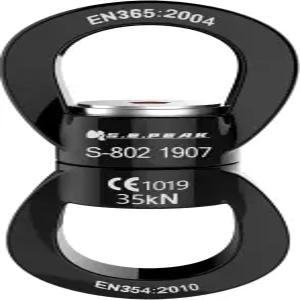 POND 스윙 스위블 35kN 가장 안전한 회전 장치 스피너 카라비너 웹 트리 설정을 위한 클라이밍 로프