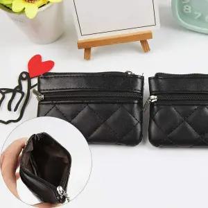 휴대용 여행용 동전 보관 2포켓 주머니 지갑 블랙