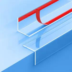 2PCS 클리어 셀프 접착식 나이트 스탠드 코너 프로텍터 가드 및 월 도어 프레임 캐비닛 베이스보드 테이블