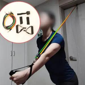 홈트 스트레칭 근력운동 튜빙밴드 세트 어깨운동