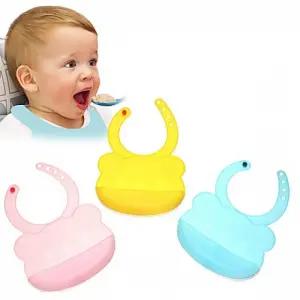 대코 실리콘곰돌이턱받이 실리콘이유식턱받이 음식물 유아용품