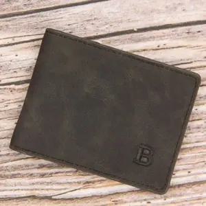 반지갑 스웨이드 남성용 직장인 학생용 슬림 심플