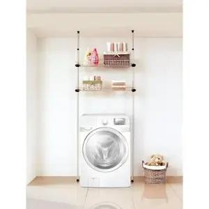 다용도선반 PS로빙 수납식 철바구니 선반2개 행거 602