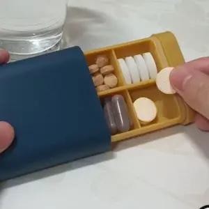 휴대용 약보관함 슬라이드 요일별약통 랜덤색상