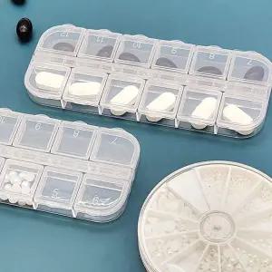 플라스틱 소품 투명한약통 칸막이 요일 알약통