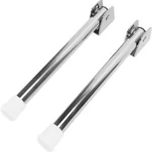 안정성 향상을 위한 피둔 스테인리스 스틸 보트 벤치 시트 지지 다리 스윙 브래킷 흰색 고무 팁 13인치