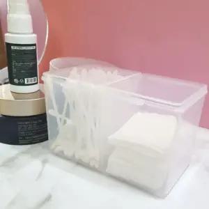 퍼프 화장솜케이스 면봉 보관함 화장솜케이스 화장솜통 솜통 면봉정리함