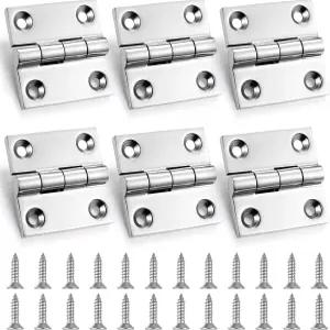 BBTO 6팩 316 스테인리스 스틸 보트 경첩 나사 포함 해병 2 x 헤비 듀티 방청 정숙 개방 주조 도어 캐비닛