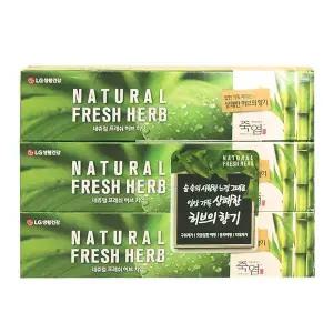 [콩심팥심]네츄럴 프레쉬 허브 치약 죽염 130g 3개입
