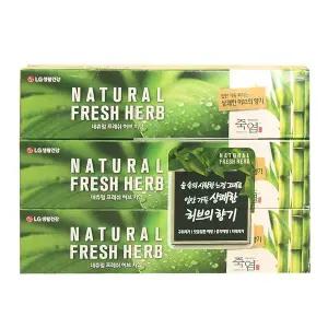 네츄럴 프레쉬 허브 치약 죽염 130g 3개입
