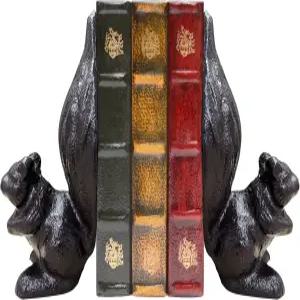 Livfodrm 책꽂이 장식용 무거운 책을 위한 주철 방을 귀여운 다람쥐 스토퍼 독특한 데스크톱 책장 사무실