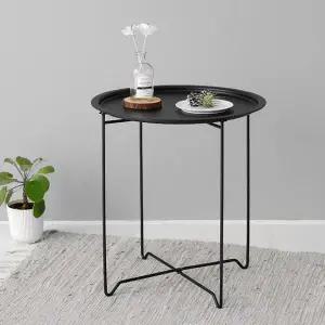 아트박스/마켓비 마켓비 철제 원형테이블 티 사이드 테이블 (silver)