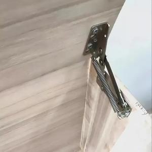 2pcs 80도 스프링 경첩 캐비닛 도어 리프트 업 스테이 플랩 탑 지원 찬장 주방 가구 접이식 리프팅 브래킷