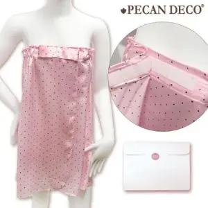 배쓰가운 피칸데코 골프 샤워가운 도트 핑크 선물박스포함