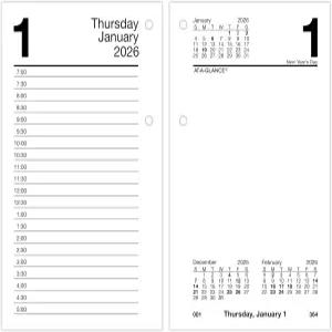 AT-A-GLANCE 2026 데스크 캘린더 리필 매일 3.5인치 x 6인치 표준 루즈 (E717T5026)