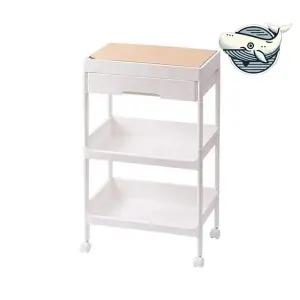 다용도 이동식 수납 트롤리 테이블 3단 정리 주방트롤리