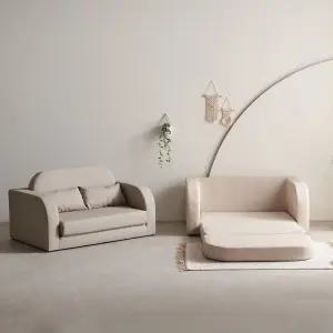 반달 패브릭패턴 방수가죽 접이식 소파베드 2인용 (2711-2)