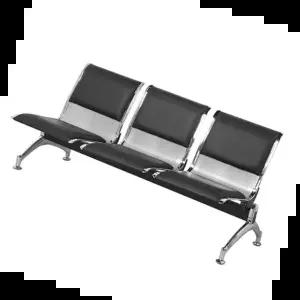 회의용의자 더크린 대기 장의자 3인 등유팔무 블랙