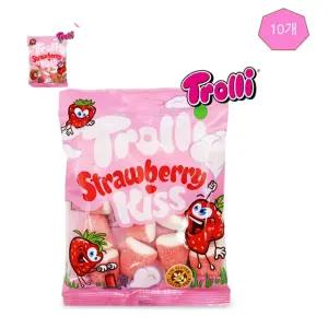 딸기맛 트롤리 키스 젤리 사탕 간식 베리 100gx10개