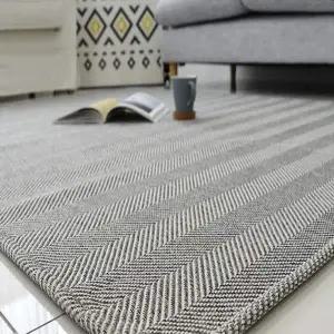 슈마켓 자가드 헤링본 카페트 러그 그레이150X200