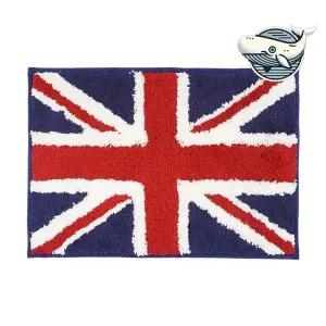 유니언잭 디자인 극세사 발매트 부드러운 욕실