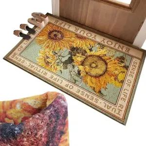 도어매트 해바라기 특대 누들매트 PVC 현관매트 고무
