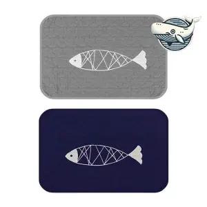 스칸디피쉬 미니 욕실 발매트 다용도 타올매트 씽크대매트