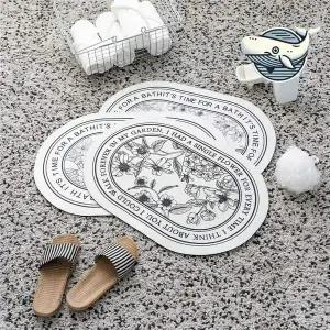 디자인 욕실 발매트 패턴 방수 미끄럼방지 원형 예쁜발매트