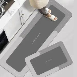 주방 화장실 깔끔 디자인 미끄럼 방지 발매트 2종세트